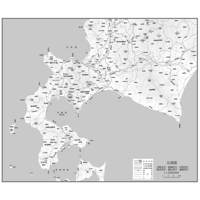 県別マップ　C北海道石狩白地図ダウンロード販売
