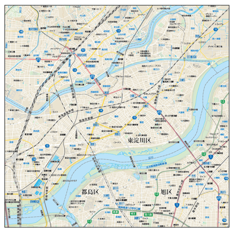 B大阪市東淀川区1／25,000地図タウンロード販売