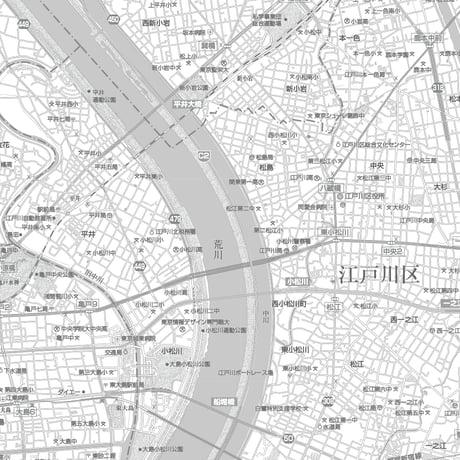 C東京都江戸川区1/25000白地図ダウンロード販売
