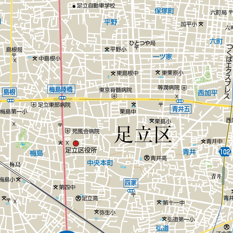 B東京都足立区1/25000地図ダウンロード販売 | 地図素材 B東京都足立区1/25000地図ダウンロード販売 | 地図素材