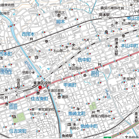 A神戸市東灘区1/25000PDF地図タウンロード販売