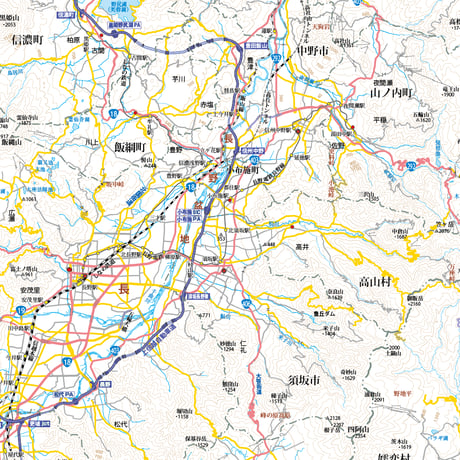 Bタイプ長野県詳細地図1/200000タウンロード販売