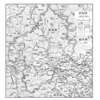 県別マップ　C群馬県白地図ダウンロード販売