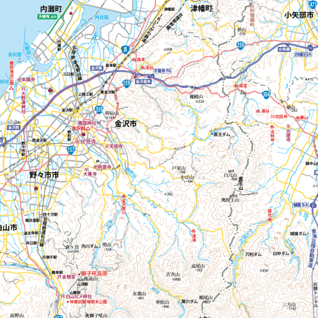 Bタイプ石川県詳細地図1/200000タウンロード販売