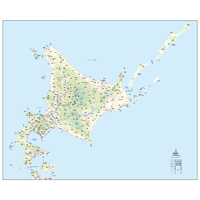 A地方別マップ　北海道地方地図ダウンロード販売