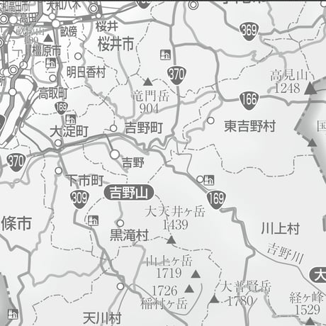 県別マップ　C奈良県白地図ダウンロード販売