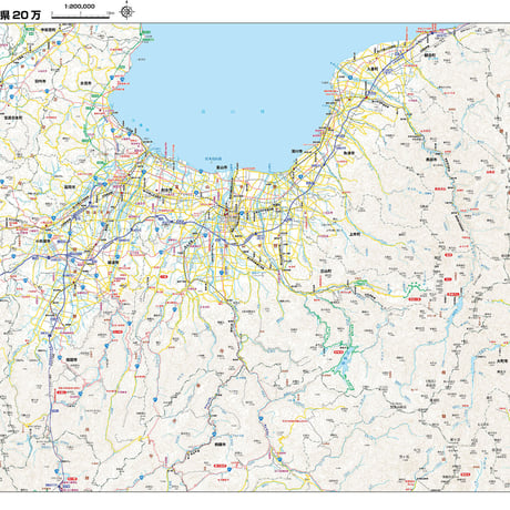Bタイプ富山県詳細地図1/200000タウンロード販売