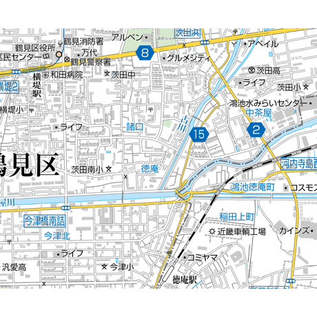 A大阪市鶴見区1／25,000地図タウンロード販売