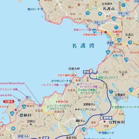 Bタイプ沖縄県本島詳細地図1/200000タウンロード販売
