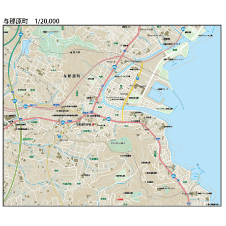 B与那原町1/20000地図ダウンロード販売