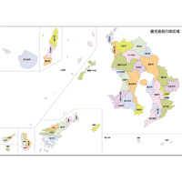 47都道府県行政区_鹿児島県無料地図
