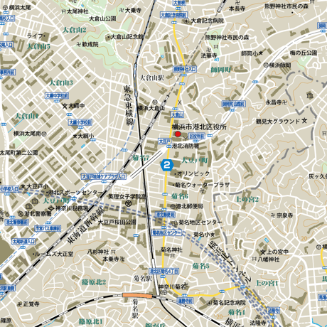 B横浜市港北区1/25000地図タウンロード販売