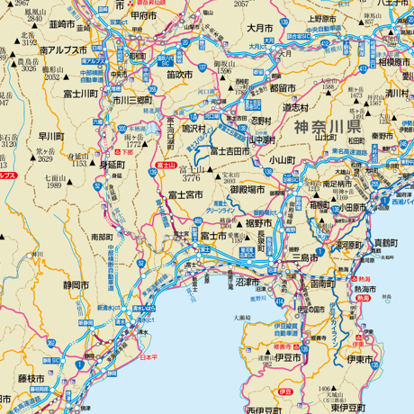 B地方別マップ　関東地方地図ダウンロード販売