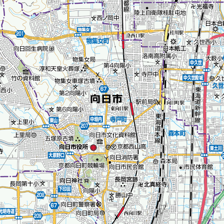 A京都府向日市　1／50,000地図タウンロード販売