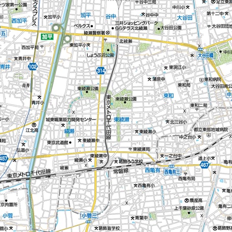 A東京都足立区1/25000地図ダウンロード販売