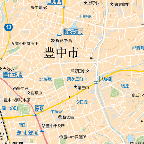 B豊中市1／25,000地図タウンロード販売
