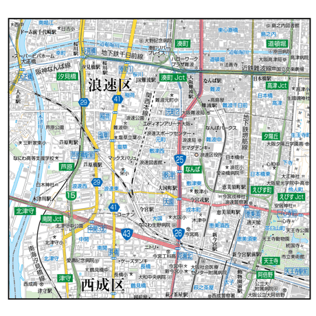 A大阪市浪速区1／25,000地図タウンロード販売