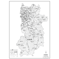 県別マップ　C県境カット奈良県白地図ダウンロード販売