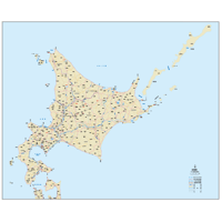 B地方別マップ　北海道地方地図ダウンロード販売
