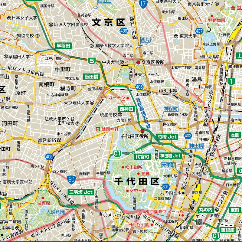 B東京23区全図 1／50,000地図タウンロード販売 | 地図素材