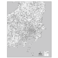 B地方別マップ　関東地方白地図ダウンロード販売