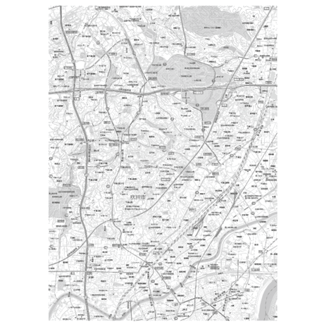 C吹田市白地図1／25,000PDFタウンロード販売