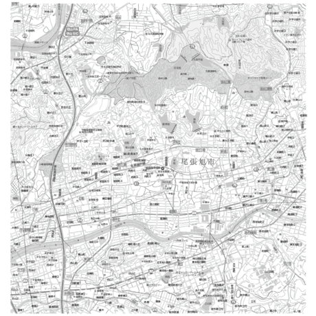 C尾張旭市白地図 1／25,000PDFタウンロード販売