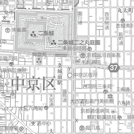 C京都区別中京区白地図1／25,000PDFタウンロード販売
