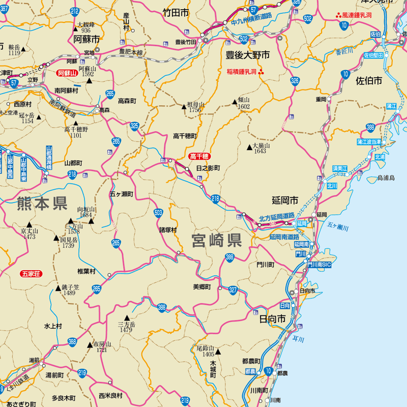 B地方別マップ 九州地方地図ダウンロード販売 | 地図素材