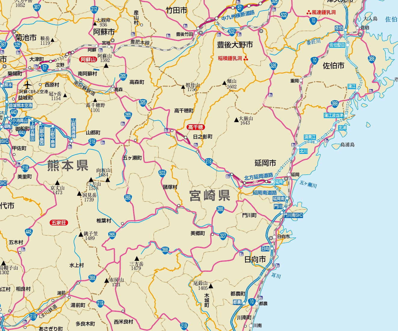B地方別マップ 九州地方地図ダウンロード販売 | 地図素材