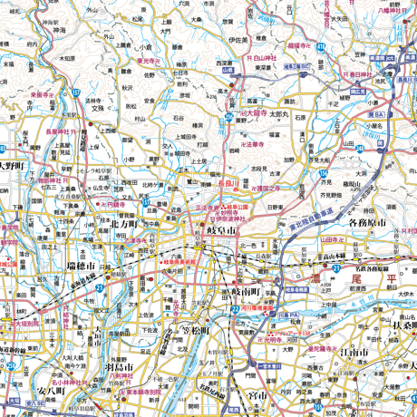 Aタイプ岐阜県詳細地図1/200000タウンロード販売