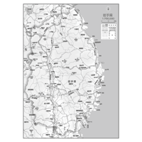 県別マップ　C岩手県白地図ダウンロード販売