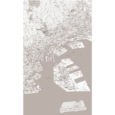C神戸市中央区1/25000白地図タウンロード販売