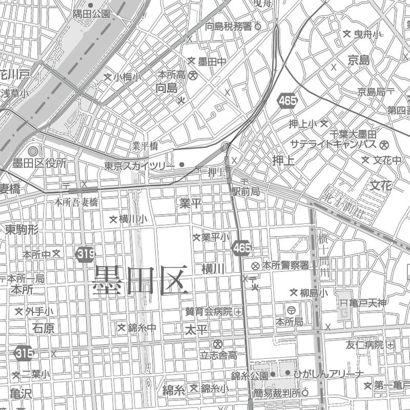 C東京墨田区1/25000白地図ダウンロード販売 | 地図素材 C東京墨田区1/25000白地図ダウンロード販売 | 地図素材