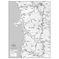 県別マップ　C秋田県白地図ダウンロード販売