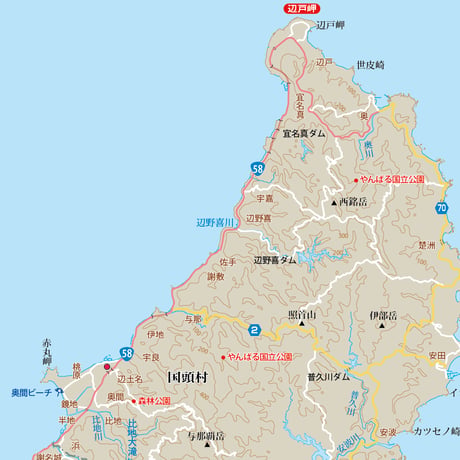 Bタイプ沖縄県本島詳細地図1/200000タウンロード販売