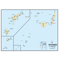 県別マップ　B鹿児島県離島地図ダウンロード販売