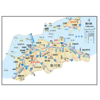 県別マップ　B県境カット香川県地図ダウンロード販売
