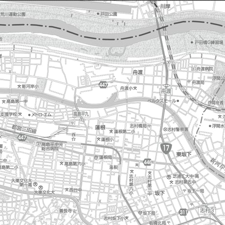 C東京板橋区1/25000白地図ダウンロード販売
