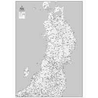 C地方別マップ　東北地方白地図ダウンロード販売