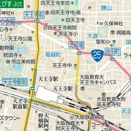 B大阪市天王寺区1／25,000地図タウンロード販売