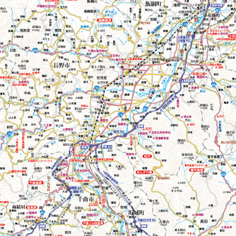 Aタイプ長野県詳細地図1/200000タウンロード販売