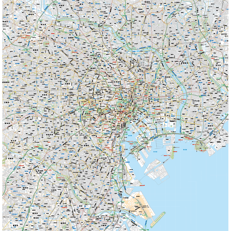 A東京23区全図 1／50,000地図タウンロード販売 | 地図素材