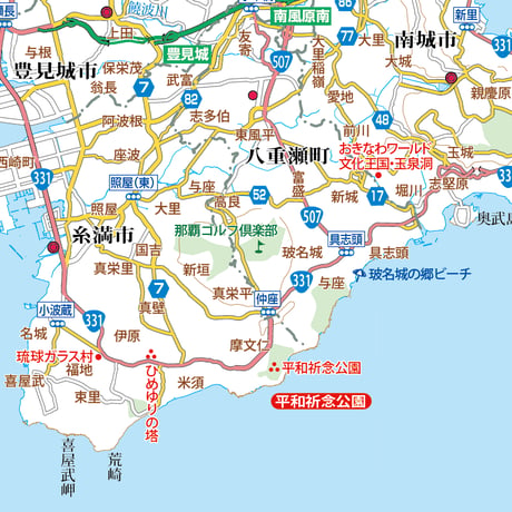 Aタイプ沖縄県本島詳細地図1/200000タウンロード販売