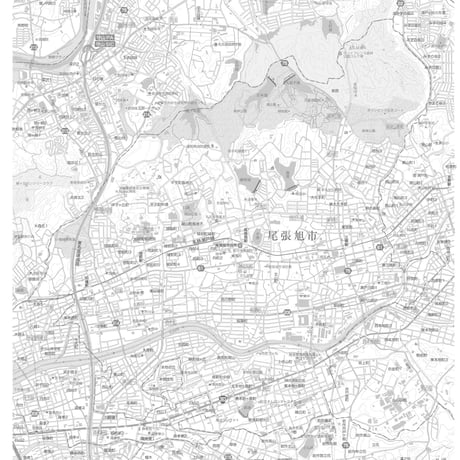 C尾張旭市1/25000白地図タウンロード販売