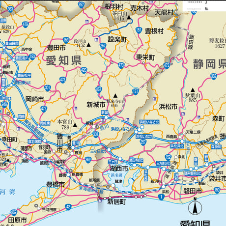 県別マップ　B愛知県地図ダウンロード販売