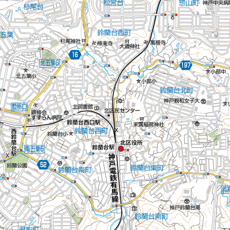 A神戸市北区1/25000地図タウンロード販売