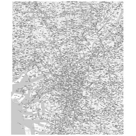C大阪24区全図白図　1／50,000PDFタウンロード販売