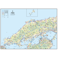 A地方別マップ　中国地方地図ダウンロード販売