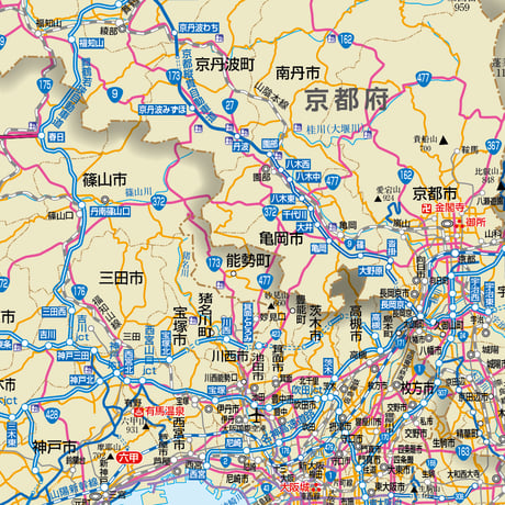 県別マップ　B京都府地図ダウンロード販売